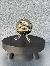 Pyrit Kugel ca. 350g ca. 5,5cm ohne Deko ohne Halter