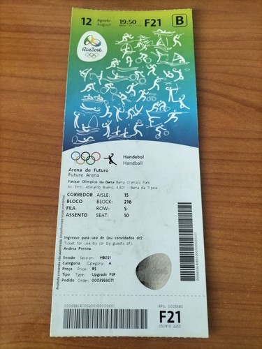 Used ticket olympic 08 - ticket, 12.08