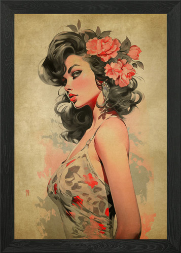 Vintage pinup girl - girl, no13