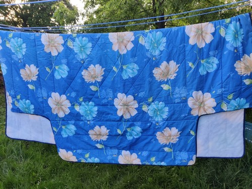 Tagesdecke blau gesteppt - tagesdecke,,