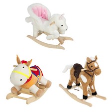 Kinder Schaukelpferd Plüsch Schaukelspielzeig Kinder Baby Spielzeug 18-36 Monate