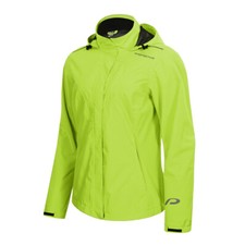 Damen Fahrradjacke Outdoorjacke PROTECTIVE P-Rain II – Gr. 38 Coral, Neon Gelb