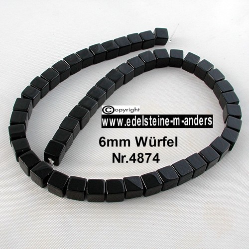 Onyx perlen strang würfel - perlen,