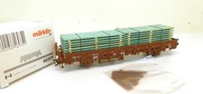 Märklin H0 46975 DB-Rungenwagen braun, mit Bauholz beladen, KK   X10