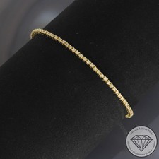 Wert 4090 € Brillant Tennis Armband (1,00 carat) 750 18 Karat Gelb Gold xxyy