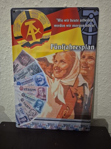 Blechschild fünfjahresplan - blechschild, "fünfjahresplan"
