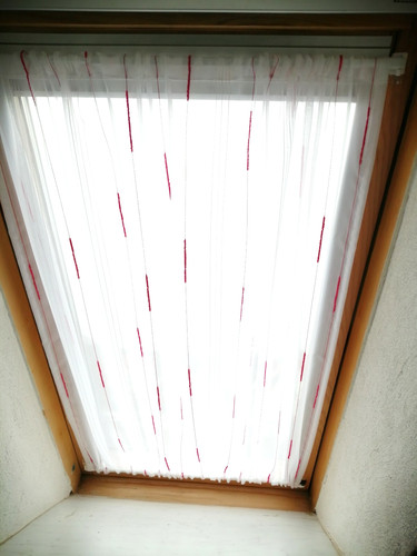 Spanngardinen weiß rot - spanngardinen,
