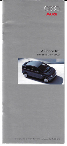 Audi technische daten - audi, a2