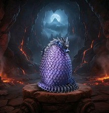 Drachenei mit Drache, 3D