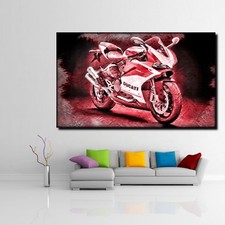 LEINWAND BILD ER XXL POP ART DUCATI 959 PANIGALE MOTORRAD ABSTRAKT POSTER 150x90