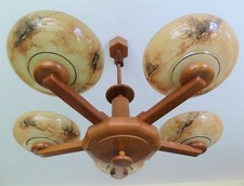 Lampe ANTIK  LED Hängelampe Decklampe Prächtige Vintage Gesintertes Glas