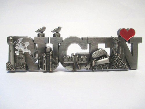 Rügen metall magnet schrift - metall,