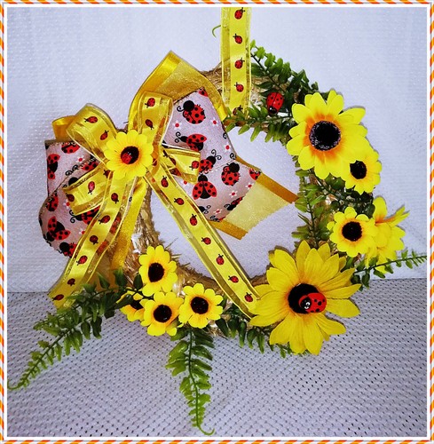 Sommer strohkranz mit - strohkranz,