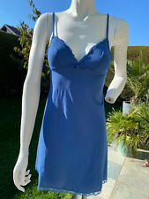 PRINCESSE TAM TAM Paris Negligé mit Spitze - Nachthemd - Unterhemd - blau - Gr.S