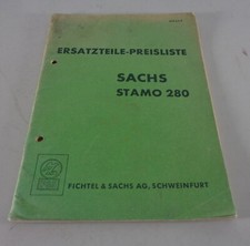 Teilekatalog / Ersatzteilliste / Preisliste Sachs Motor  Stamo  280 