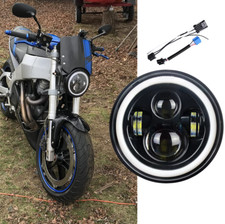 DE 7'' Motorrad LED Hi/Lo Scheinwerfer E9-Geprüft Headlight für Buell Blast X1
