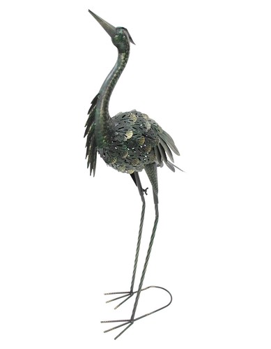 Metallvogel reiher deko - metallvogel,