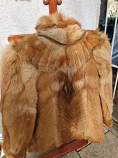 Fell Pelz Jacke Fuchsfarben