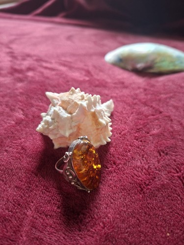 Vintage echter bernstein - echter, ring