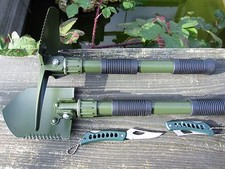 KLAPPSPATEN + Taschenmesser mit Edelstahlklinge Pickel  HACKE Schaufel Schüppe 