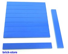 LEGO  blaue 1x8 Basic Fliesen