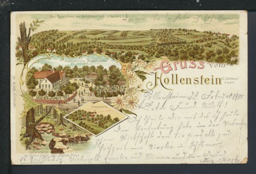Litho ansichtskarte schötmar - ansichtskarte,
