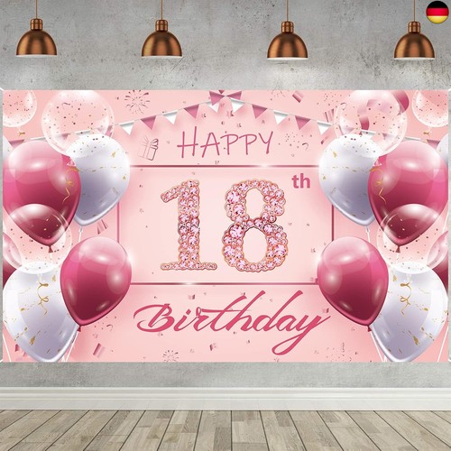 Geburtstag banner rosa - 18.,