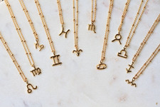 Kette Sternzeichen Geburtstag Persönliches vergoldetes Geschenk Frau Mädchen