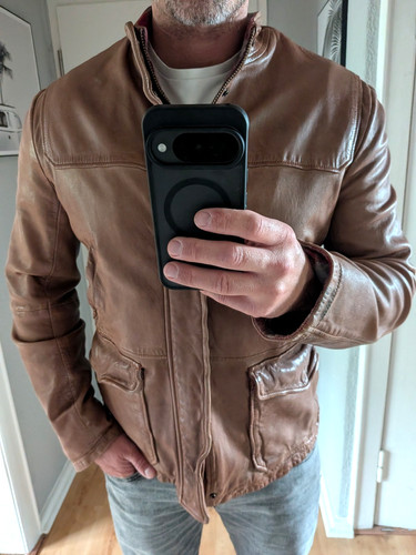 Boss orange lederjacke hell - boss,