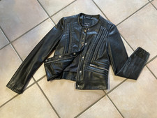 NEU AMISU IMITAT-LEDER-JACKE Gr.34 TRAUM IN SCHWARZ DRUCK-KNÖPFE,REIßVERSCHLUß