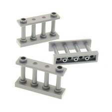 3x Lego Zaun 1x4x2 neu-hell grau Spindel Gatter Zäune Absperrung 4519503 30055