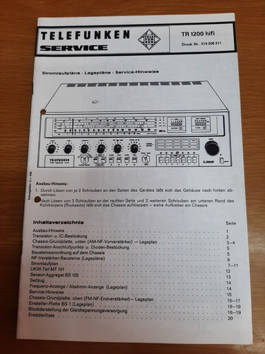 Telefunken service manual - telefunken,