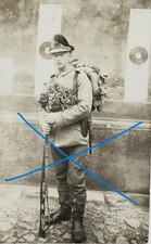 Portrait 1WK Sturmsoldat Sachsen Res. Jäger Btl. 25 m. Tschako u. Ausrüstung