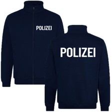 POLIZEI Sweatjacke Jacke schwarz oder marineblau verschiedene Druckfarben P2