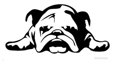 English bulldog aufkleber - 2,