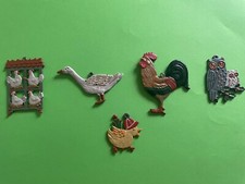 alte Zinnfiguren Zinnflachfiguren  - Tiere - zum Aufhängen - Handarbeit -