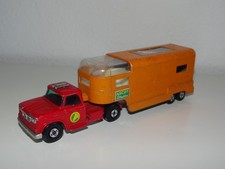 Matchbox Super Kings K-18 Dodge Tractor/Articulated Horse Van rot/orange