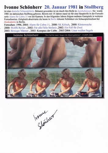 Autogramm ivonne schönherr - autogramm,