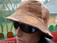 Herrnmütze Ledermütze / Patchwork Safarihut Anglerhut  in 4 Farben  Mütze Urlaub