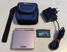 Nintendo Gameboy Advance GBA SP Metallic Rosa Pink AGS-101 Konsole + Tasche
