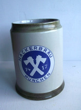 Vintage Muchen Hackerbrau German Stoneware Bierstein Krug Krug 0,5L