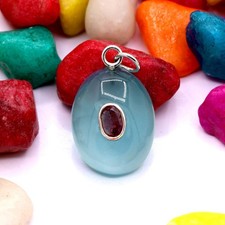 Natürlich Blau Chalzedon &