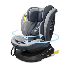 Kindersitz Auto Gruppe 0-3 40-150cm Grau Isofix 360 Drehbar