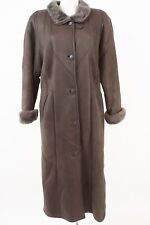 CHRIST Damen Mantel Lammfellmantel Ledermantel Gr. DE 44 Echtes Leder Grauoliv