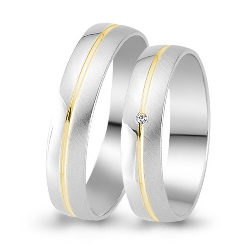 Paar trauringe 585 gold - 1,