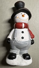 Schneemann aus Keramik, Weihnachtsdekoration