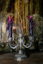 Kerze Handarbeitskerze blutig schwarz und rot Bienen- und Kokoswachs