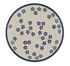 Handgefertigter Frühstücksteller – Bunzlauer Keramik | Landhausblumen | Ø 19,5cm