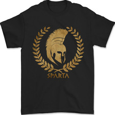 Sparta Helm Gym Bodybuilding Training Gewichte Herren T-Shirt 100% Baumwolle