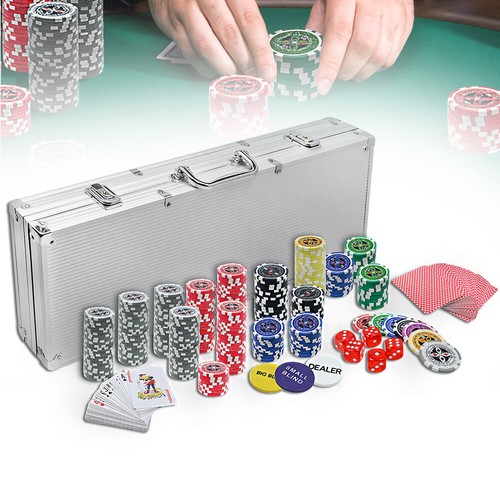 Silber pokerset pokerkoffer - pokerset,